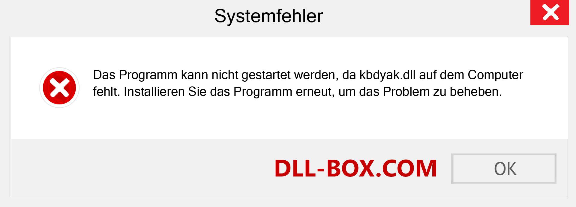 kbdyak.dll-Datei fehlt?. Download für Windows 7, 8, 10 - Fix kbdyak dll Missing Error unter Windows, Fotos, Bildern